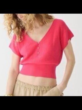 J. Crew featherweight cashmere v neck top